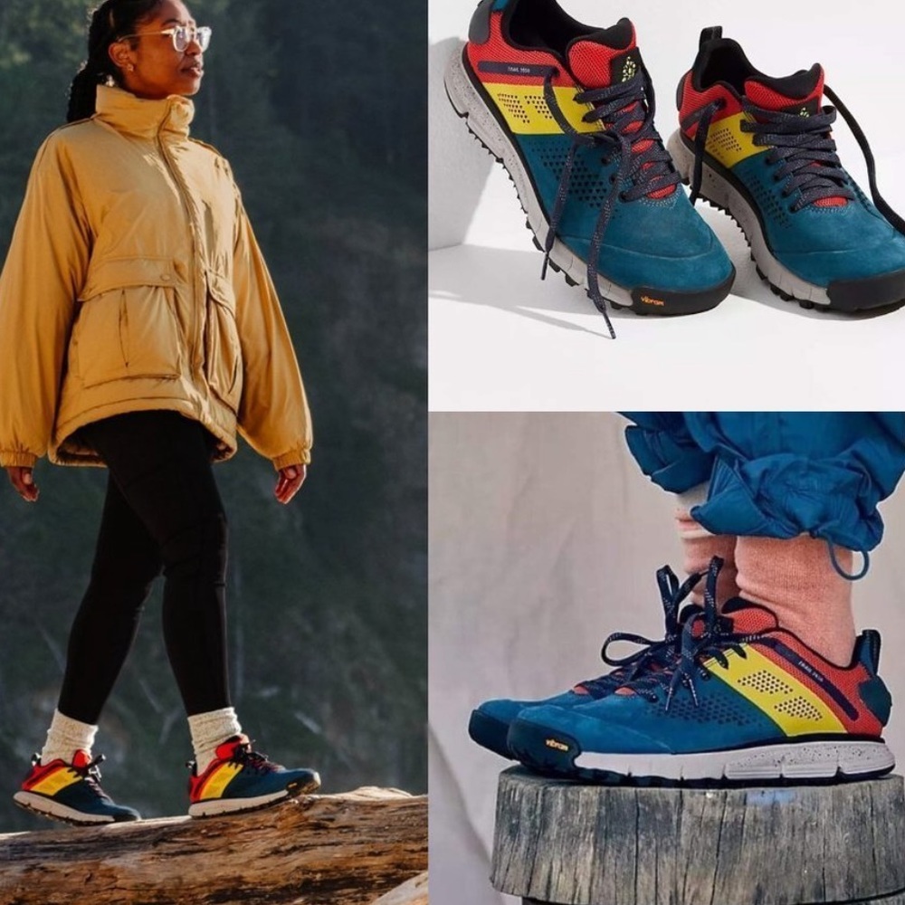 New Danner x Free People Movement Trail 2650 5.5, 6.5, 7.5 Blue Red Low Hiker